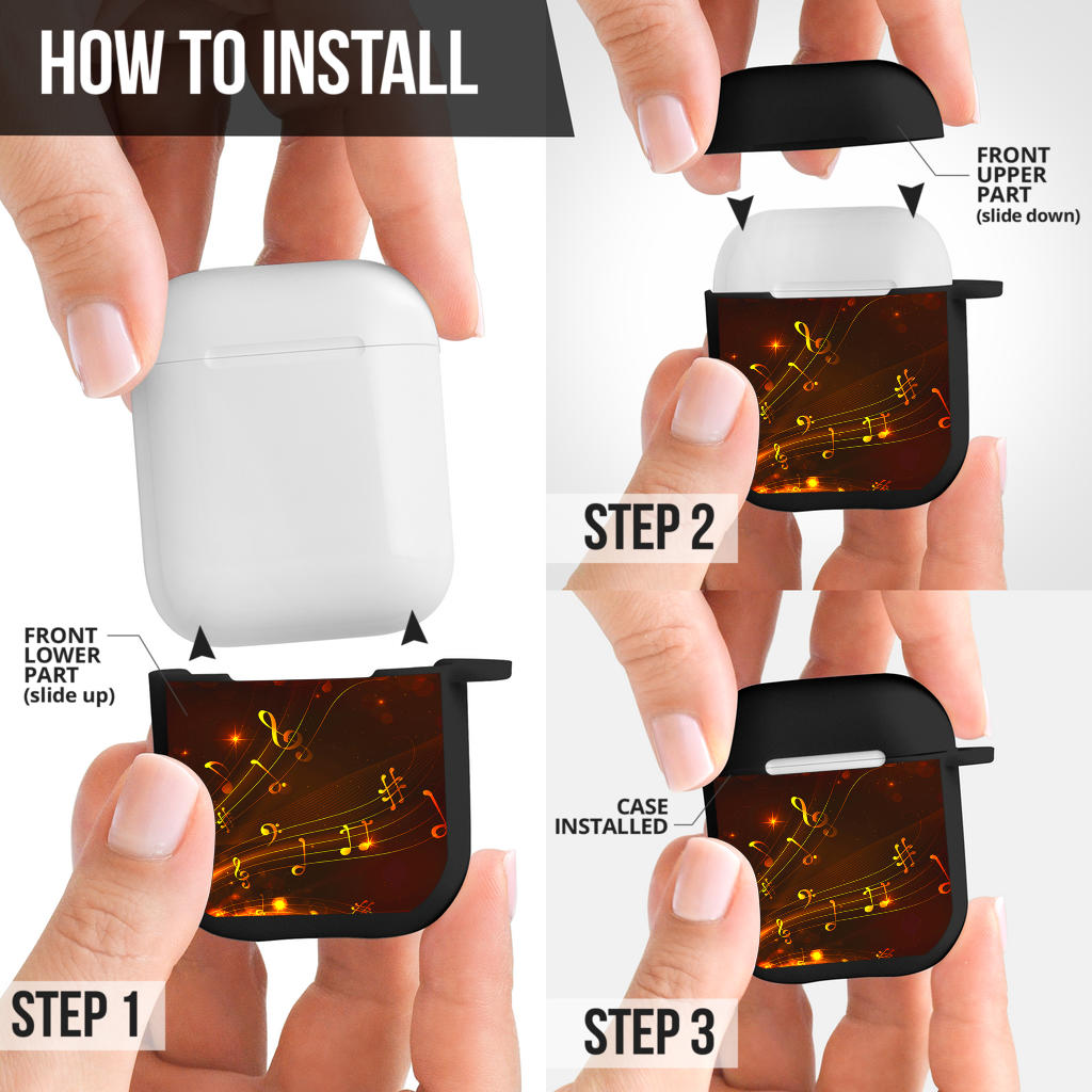 Music Notes Floating AirPods Case