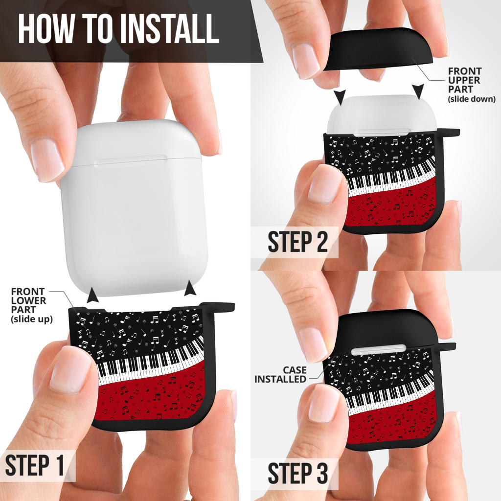 Music Notes And Piano AirPods Case