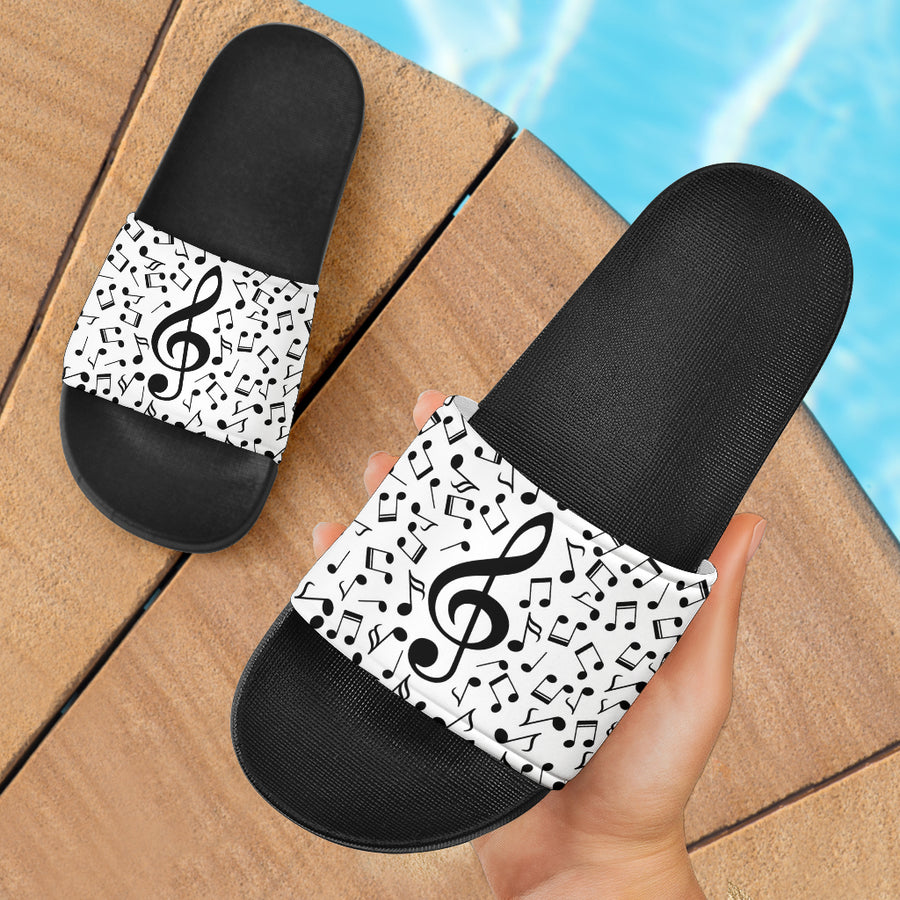 Musical Notes Slide Sandals