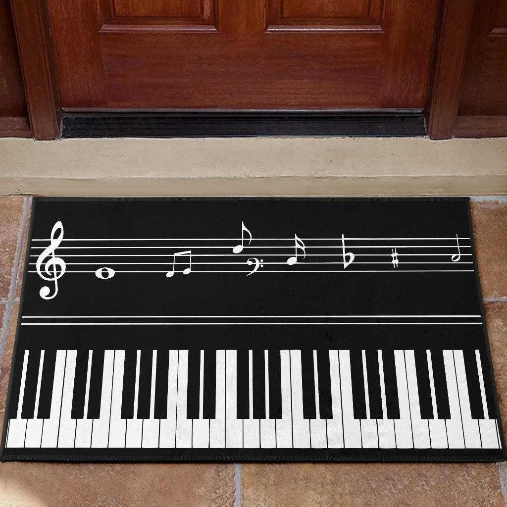 Piano Key Musical Notes Door Mat