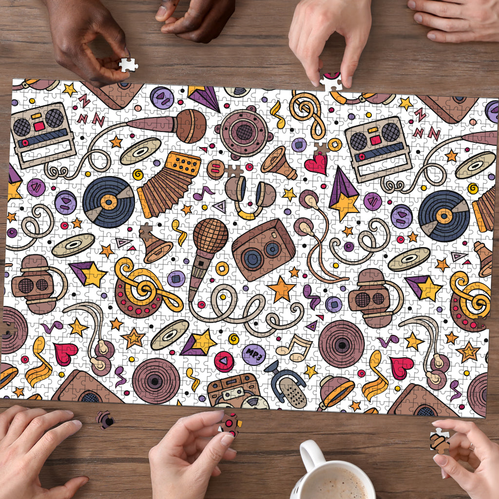 Musical Instrument Art Wood Jigsaw Puzzle