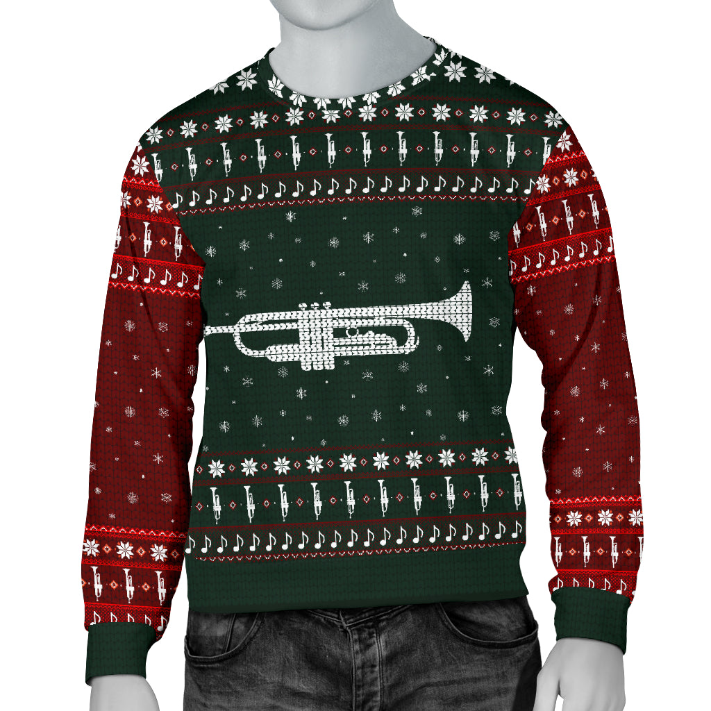 Trumpet Snowflake Men's Sweater