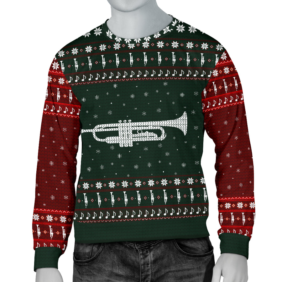 Trumpet Snowflake Men's Sweater