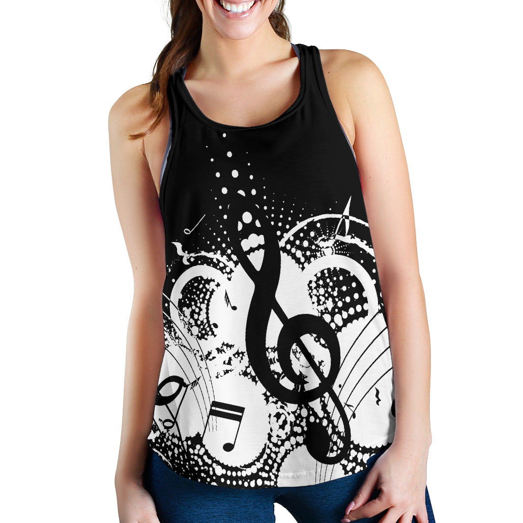 Music Notes Art Racerback Tank