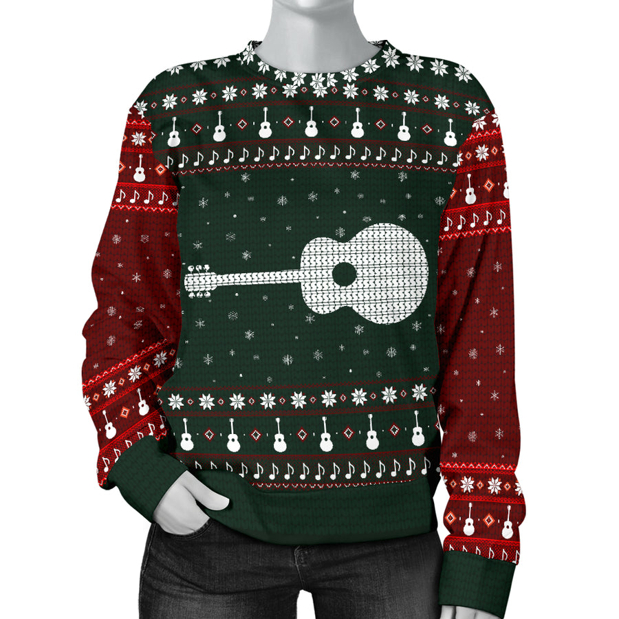 Guitar Snowflake Women's Sweater