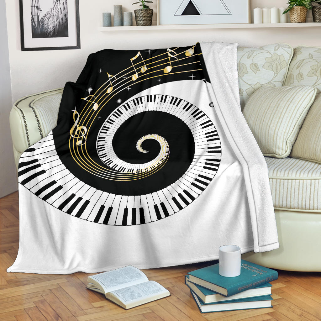 Piano Art Music Premium Blanket