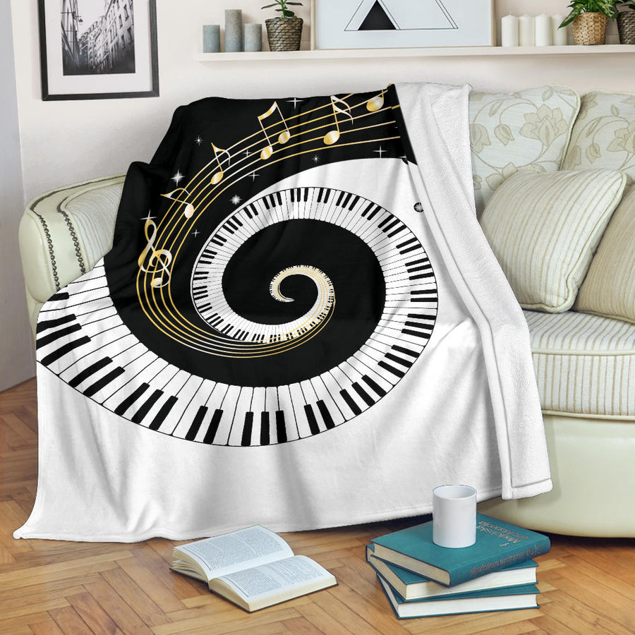 Piano Art Music Premium Blanket