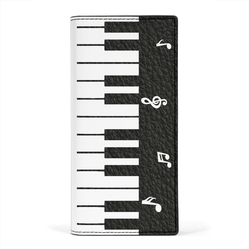 Piano Music Notes Leather Wallet