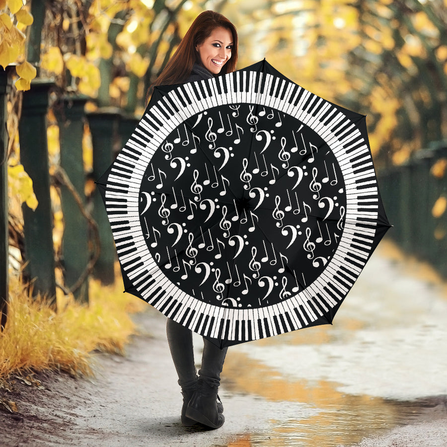 Piano Keys And Music Notes Umbrella