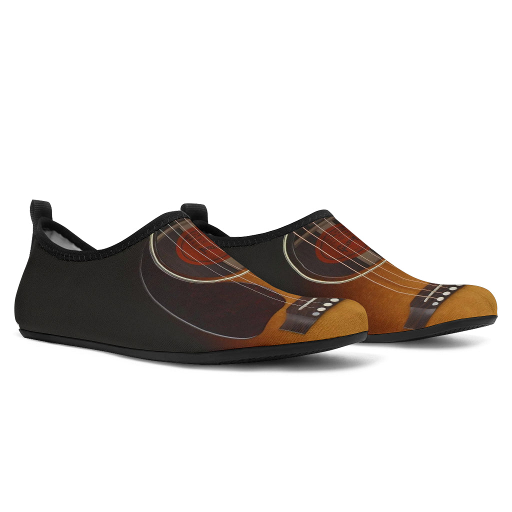 Black Guitar Aqua Shoes