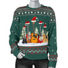 Guitars Christmas Women's Green Sweater