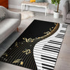 Piano Key And Music Notes Area Rug