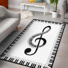 Piano Keys Treble Clef Rug