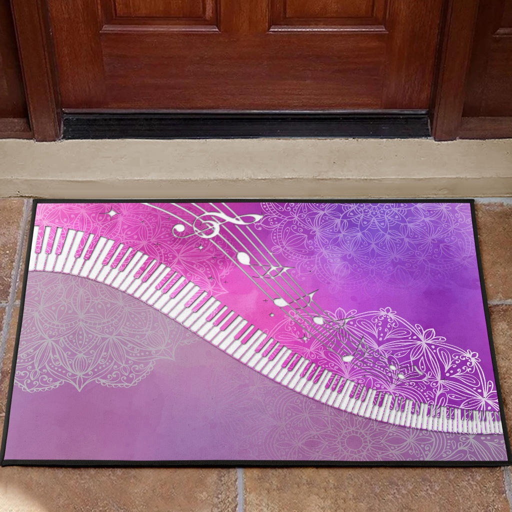 Piano Art Purple Door Mat