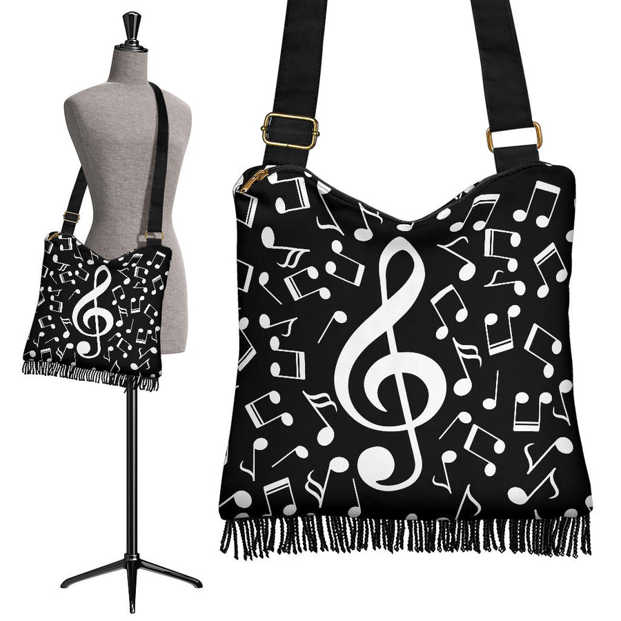 Music Notes Boho Handbag