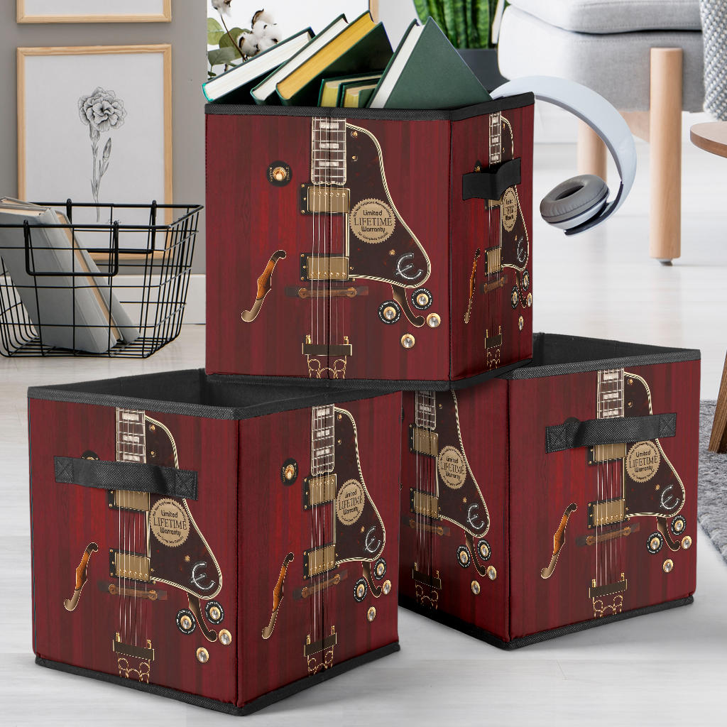 Red Electric Guitar Storage Cube
