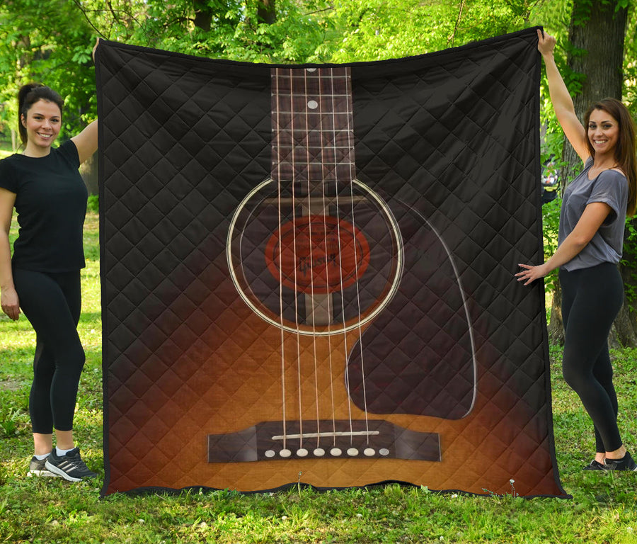 Black Guitar Premium Quilt
