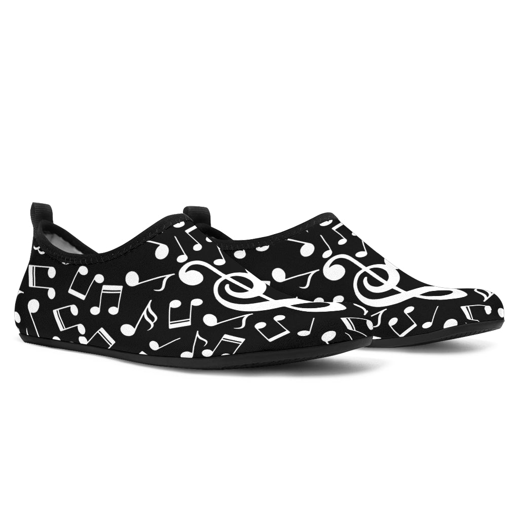 Musical Notes Heart Aqua Shoes