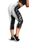 Piano And Music Notes Capris