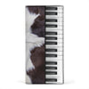 Piano Keys Fur Leather Wallet