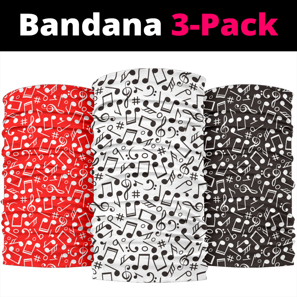 Music Notes Bandana 3-Pack