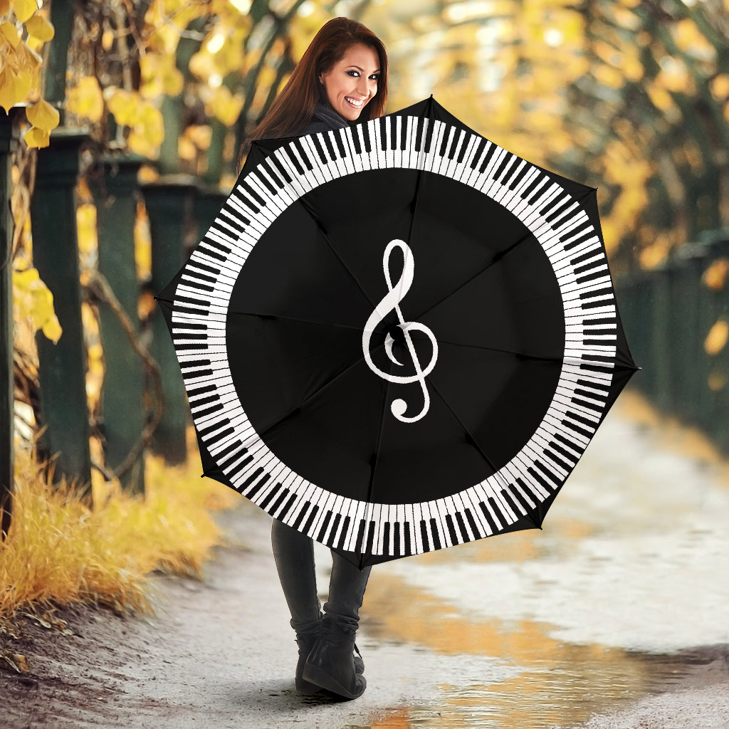 Piano Keys With Treble Clef Umbrella
