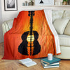 Guitar Sunset Premium Blanket