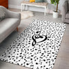 Musical Notes Heart Area Rug