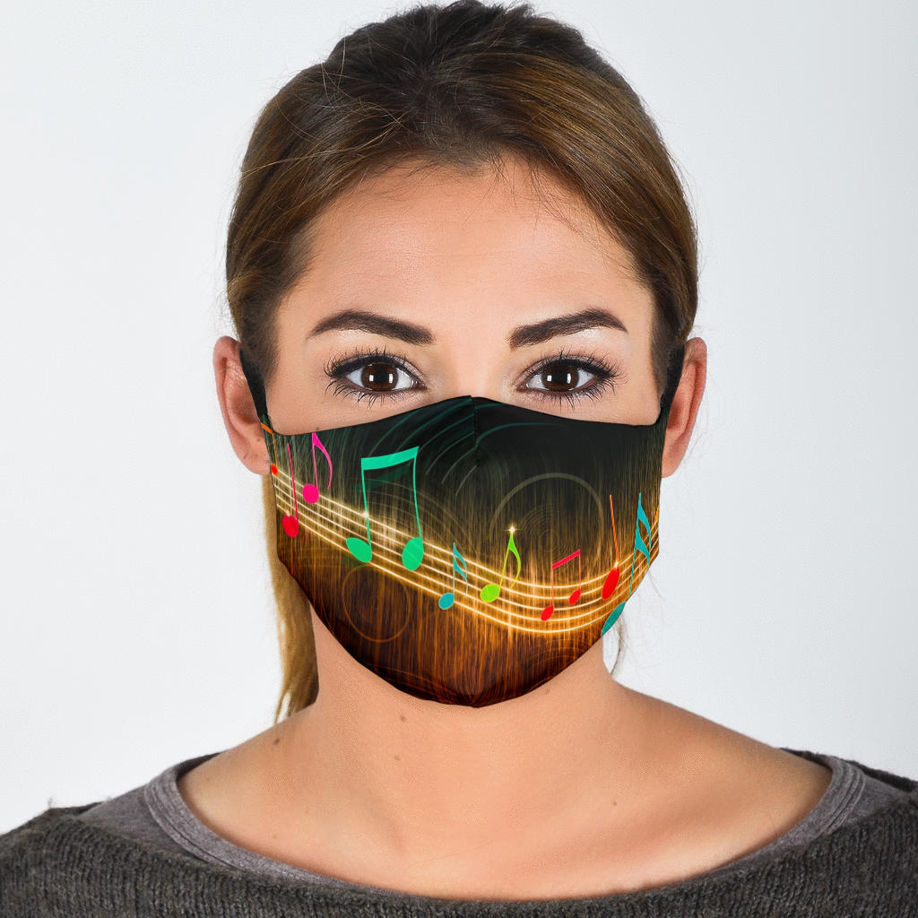Awesome Music Notes Face Mask