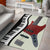 Piano Keys And Bass Guitar Area Rug