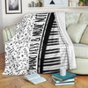 Piano Keys & Music Notes Premium Blanket