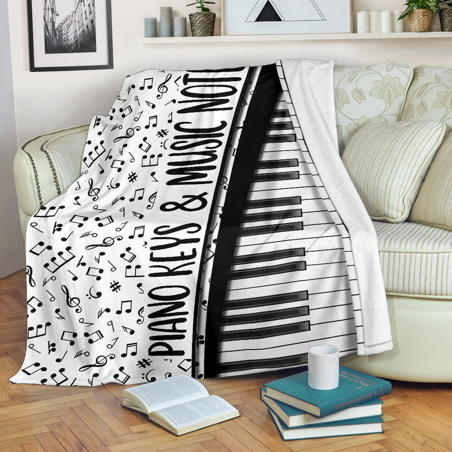 Piano Keys & Music Notes Premium Blanket