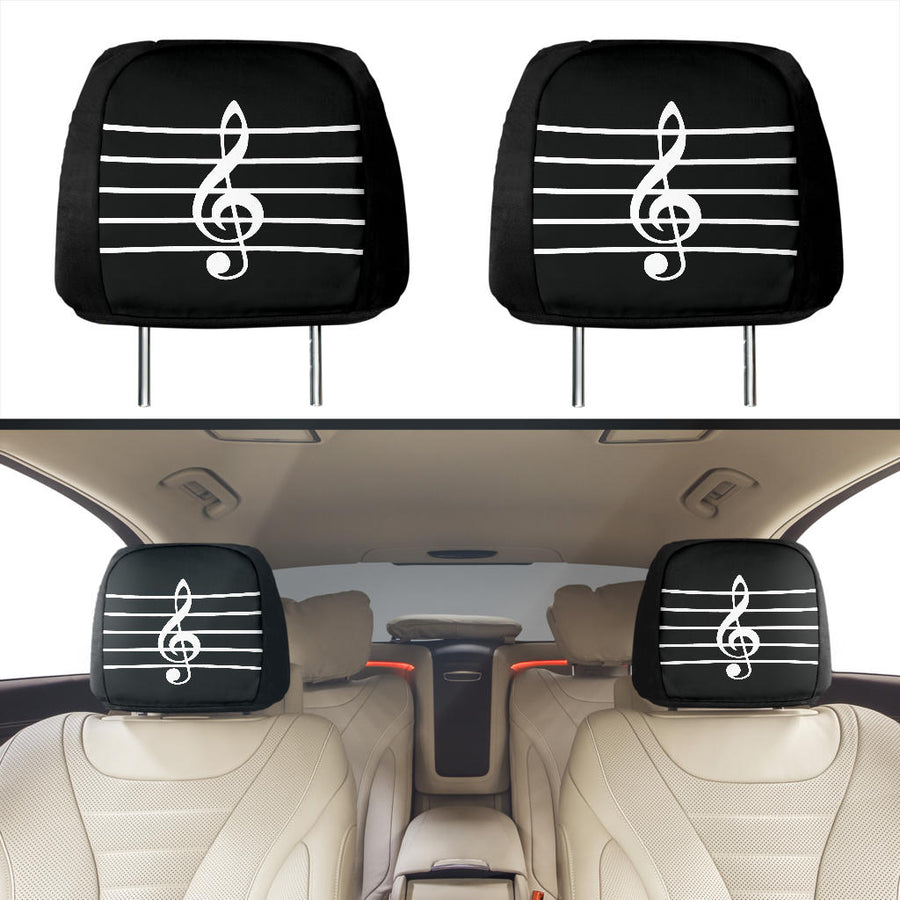 Treble Clef Headrest Covers