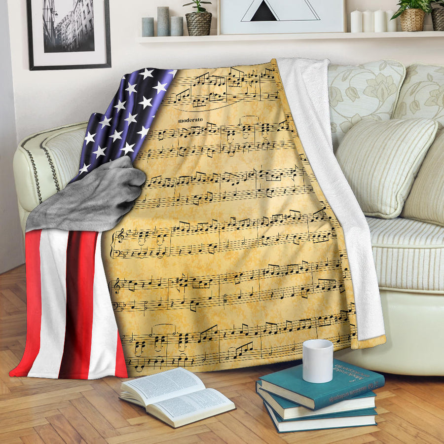 Music Notes Sheet Blanket