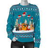 Guitar Christmas Women's Blue Sweater