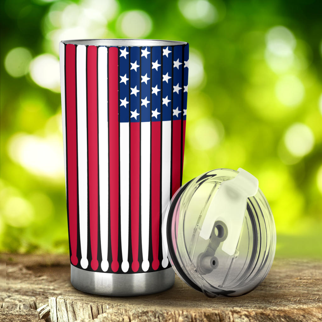 American Flag Drum Stick Tumbler - { shop_name }} - Review