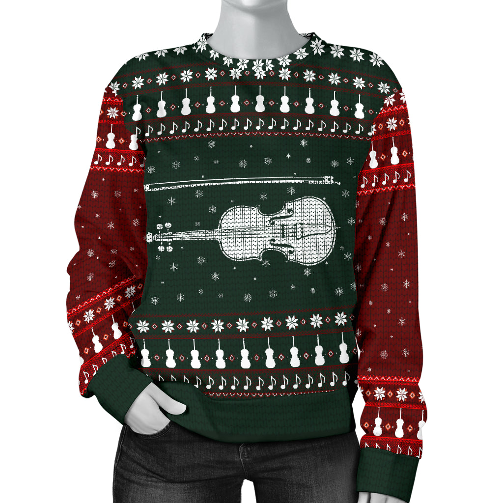 Violin Christmas Women's Sweater