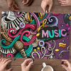 Music Instruments Art Wood Jigsaw Puzzle