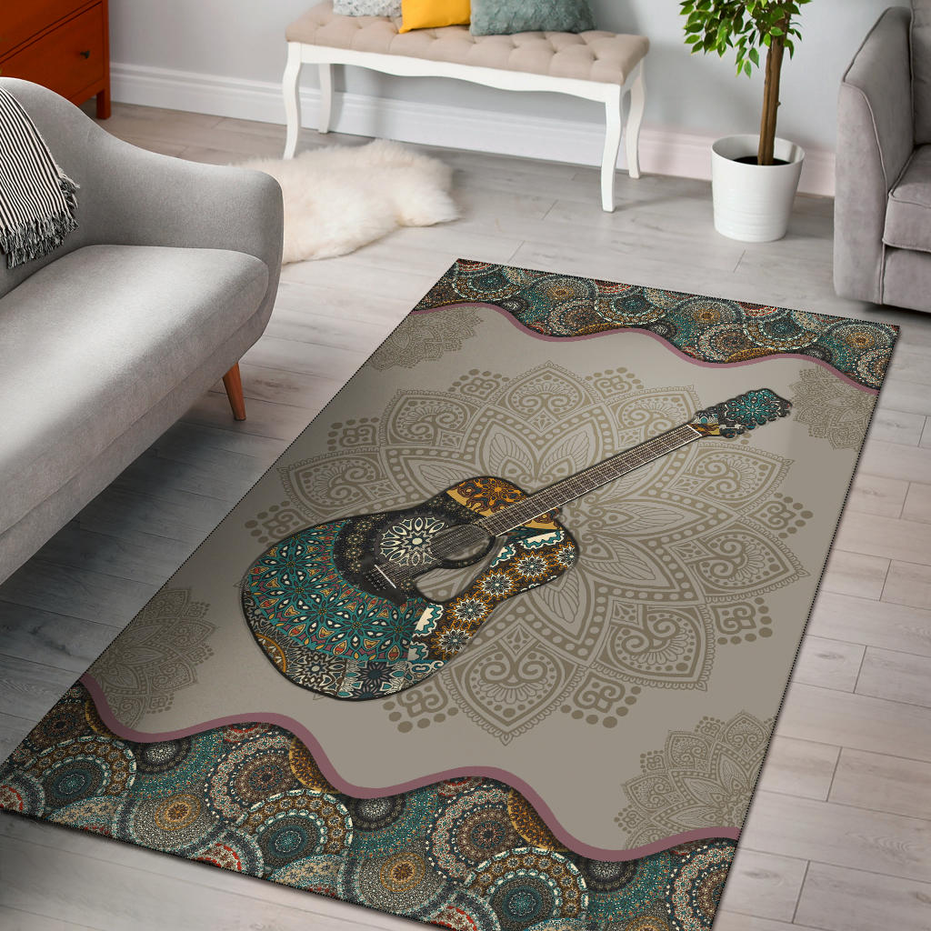 Guitar Mandala Area Rug - Area Rug / Small (3 X 5 FT) - { shop_name }} - Review