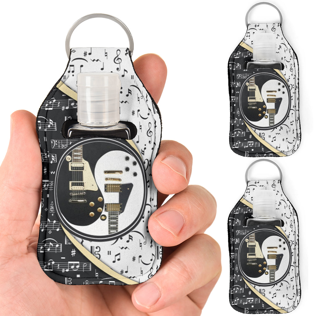 Yin Yang Guitars Sanitizer Bottle Keychains