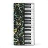 Piano Keys Floral Leather Wallet