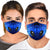 Musical Notes Blue Premium Face Mask