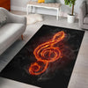 Treble Clef Fire Area Rug