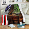 Grand Piano American Flag Blanket