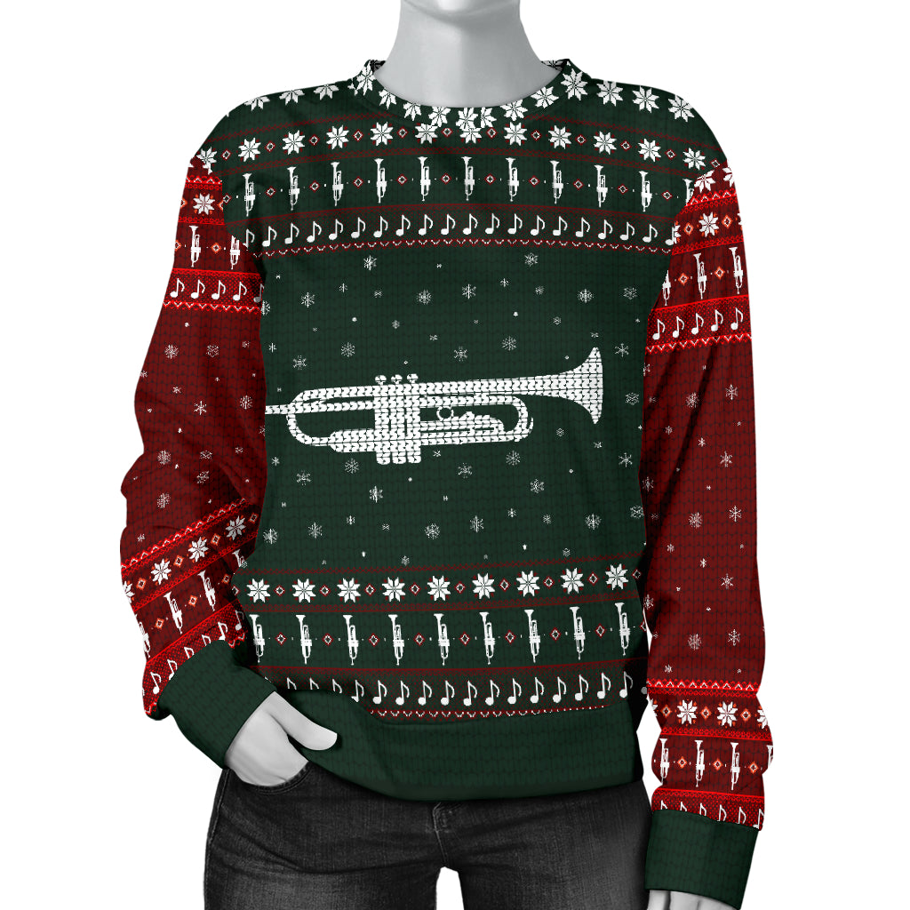 Trumpet Snowflake Women's Sweater