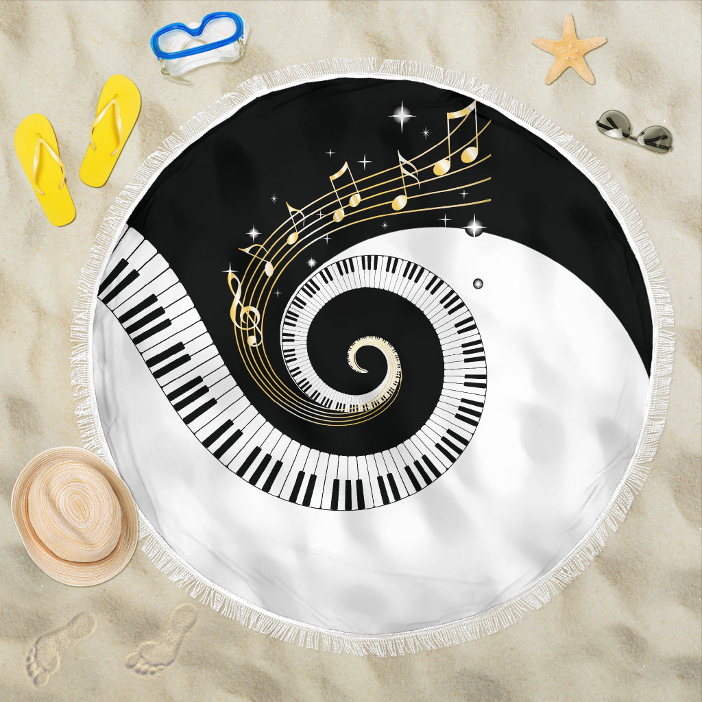 Piano Art Music Beach Blanket
