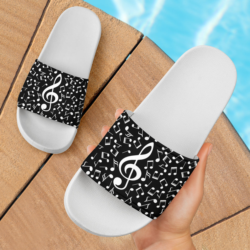 Music Notes Slide Sandals