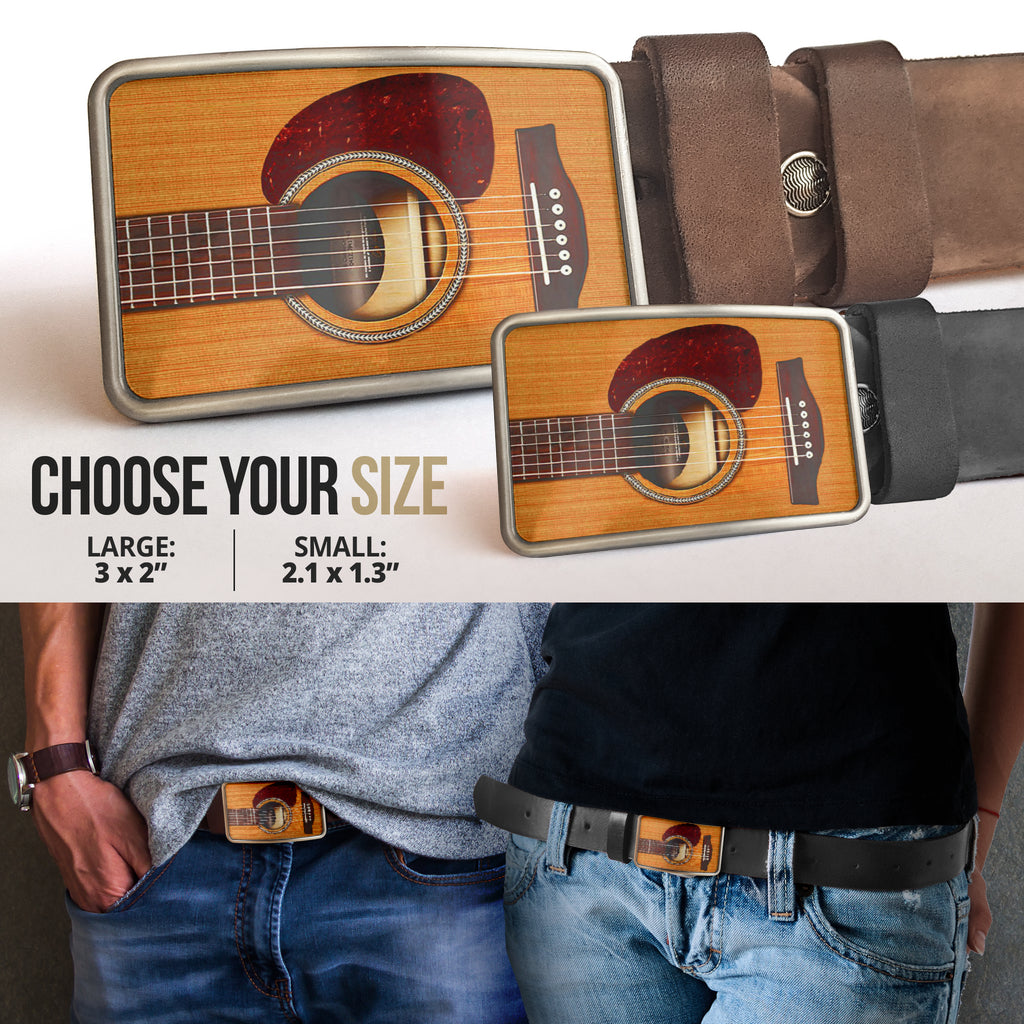 Wooden Guitar Belt Buckle
