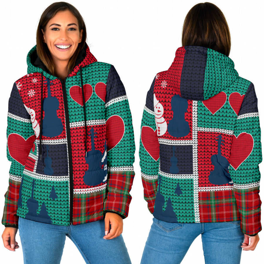 Violin Christmas Zip Hooded Jacket