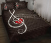 Music Notes Art Quilt Bed Set